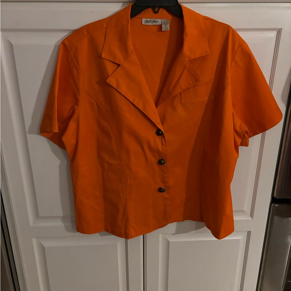 WOMEN’S Gold‎ Flava orange sleeveless blouse  size 22